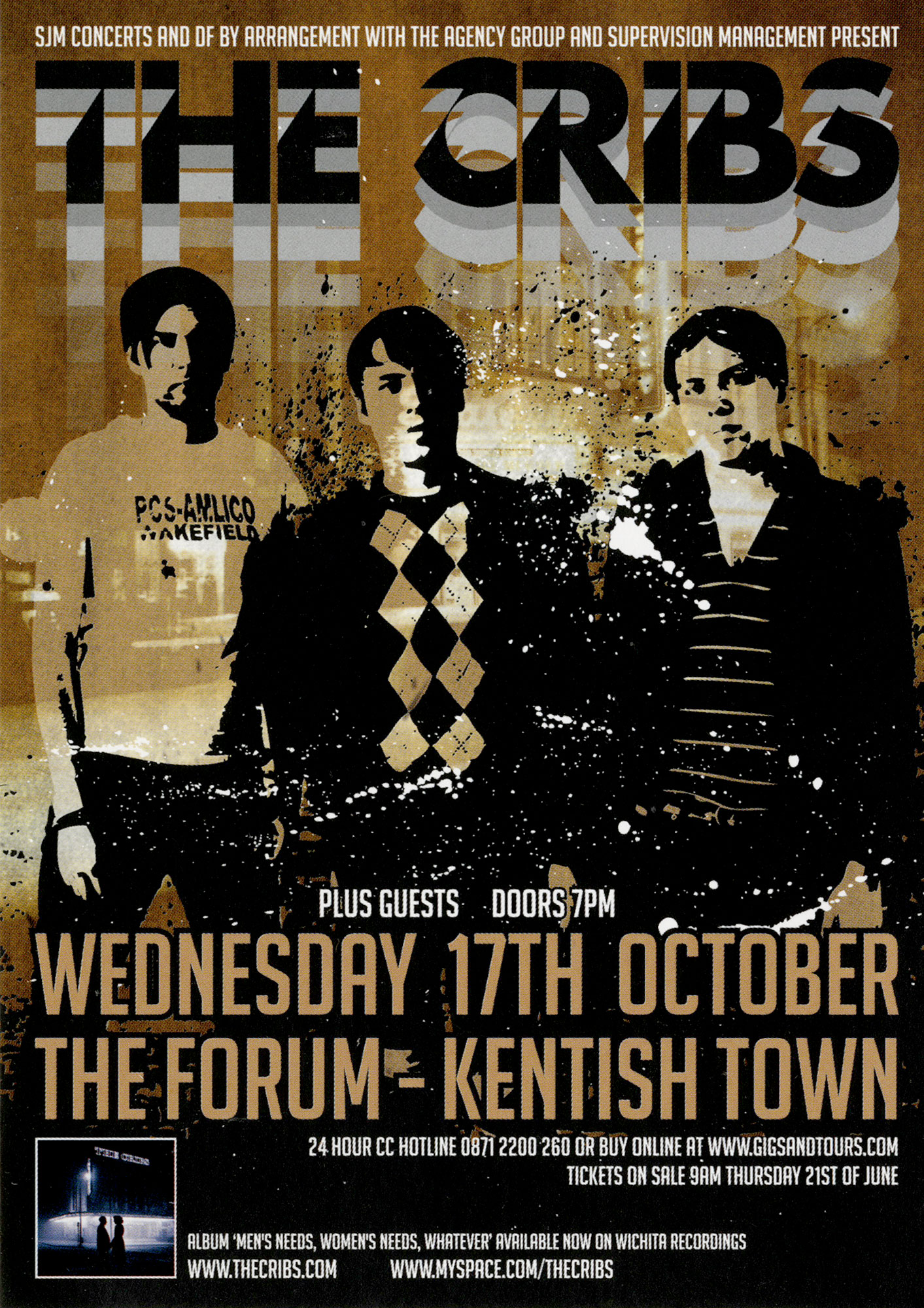 The Cribs Gig Poster