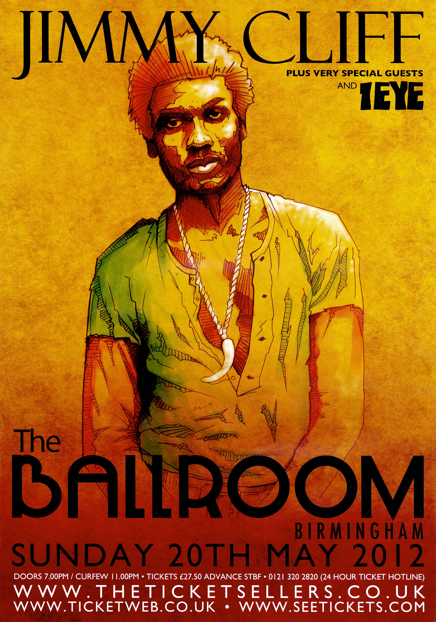 Jimmy Cliff Gig Poster