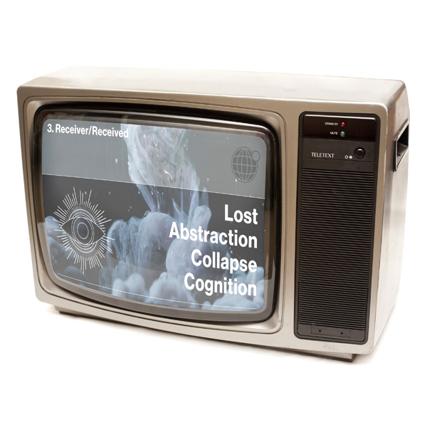Retro TV showing a video clip